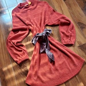 WONDERLAND Sashed Sweater Dress-S (NWT)